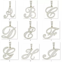  Cursive Font Tennis Chain Initial Necklace