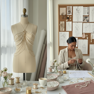  💎 From Sketch to Shine: How Each Priscilla Lee Body Chain Comes to Life