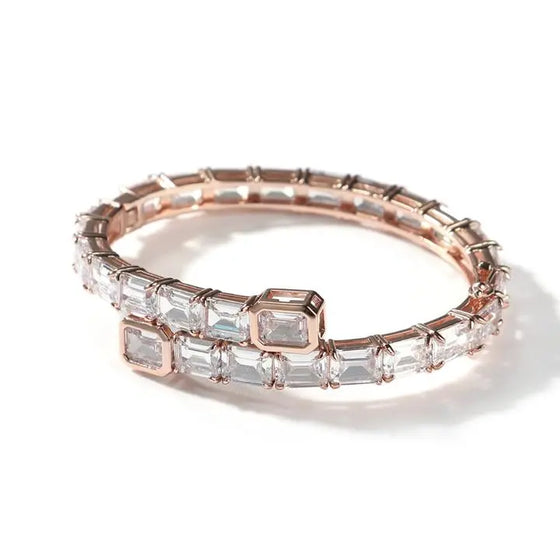EMERALD CUT CUFF BRACELET SHOP PRISCILLA LEE