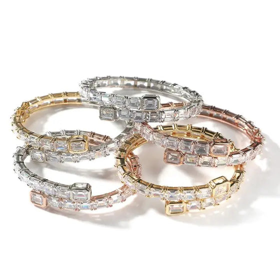 EMERALD CUT CUFF BRACELET SHOP PRISCILLA LEE