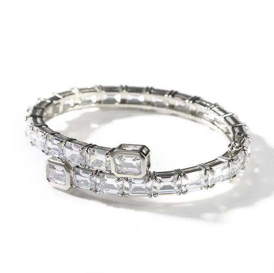 EMERALD CUT CUFF BRACELET SHOP PRISCILLA LEE