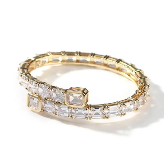 EMERALD CUT CUFF BRACELET SHOP PRISCILLA LEE