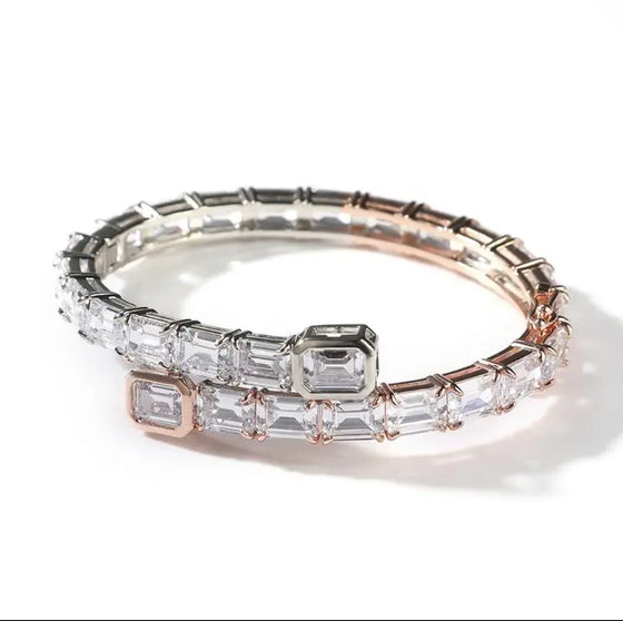 EMERALD CUT CUFF BRACELET