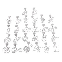  SCRIPT LOVE INITIAL HEART NECKLACE