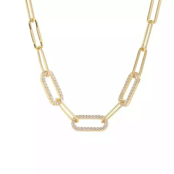 ICED DAINTY CHAIN NECKLACE