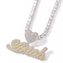  HEART PENDANT CURSIVE NAME NECKLACE