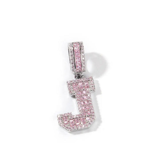 BAGUETTE INITIAL EMERALD CUT NECKLACE SHOP PRISCILLA LEE