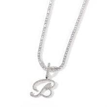  MINI CURSIVE INITIAL TENNIS CHAIN NECKLACE