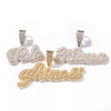 Cursive Tennis Chain Pendant Name Necklace