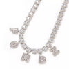 SQUARE TENNIS CHAIN NAME NECKLACE SHOP PRISCILLA LEE