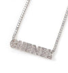 TENNIS CHAIN BAGUETTE NAME NECKLACE