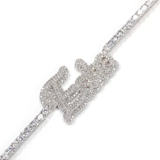 Iced Out Tennis Chain Name Necklace 2.0 SHOP PRISCILLA LEE