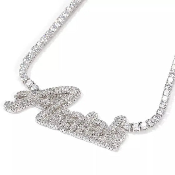 Iced Out Tennis Chain Name Necklace 2.0 SHOP PRISCILLA LEE