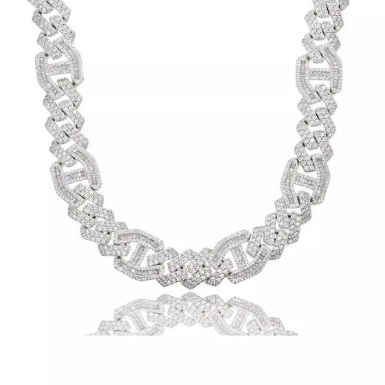 Icy Cuban Link Baguette Necklace