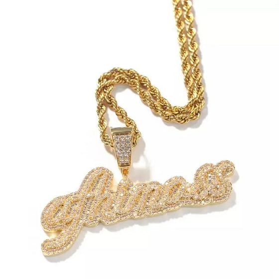 Cursive Pendant Name Necklace SHOP PRISCILLA LEE
