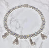 SQUARE TENNIS CHAIN NAME NECKLACE SHOP PRISCILLA LEE