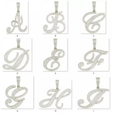  Cursive Font Tennis Chain Initial Necklace