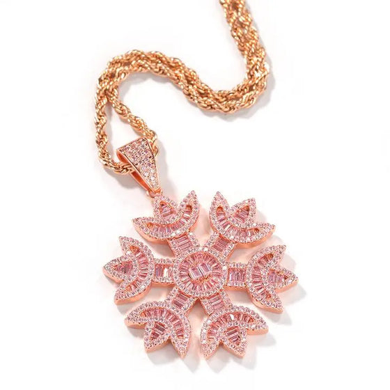 Iced Snowflake Baguette Necklace SHOP PRISCILLA LEE