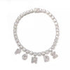 SQUARE TENNIS CHAIN NAME NECKLACE SHOP PRISCILLA LEE