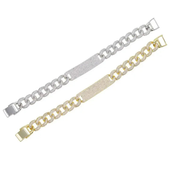 CUBAN LINK BAR BRACELET SHOP PRISCILLA LEE