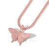 ROSE GOLD CUBAN LINK BUTTERFLY NECKLACE