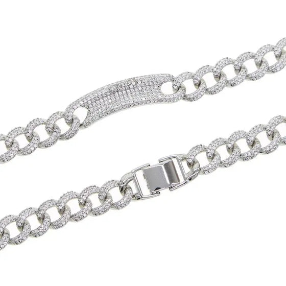 CUBAN LINK BAR NECKLACE SHOP PRISCILLA LEE
