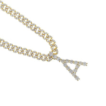  Cuban Link Initial Necklace