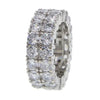 DOUBLE ROW ROUND CUT ETERNITY BAND