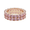 DOUBLE ROW ROUND CUT ETERNITY BAND