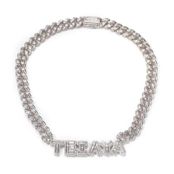 Copy of Baguette Chain Name Necklace SHOP PRISCILLA LEE