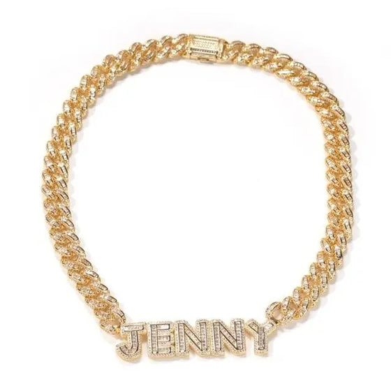 Baguette Chain Name Necklace