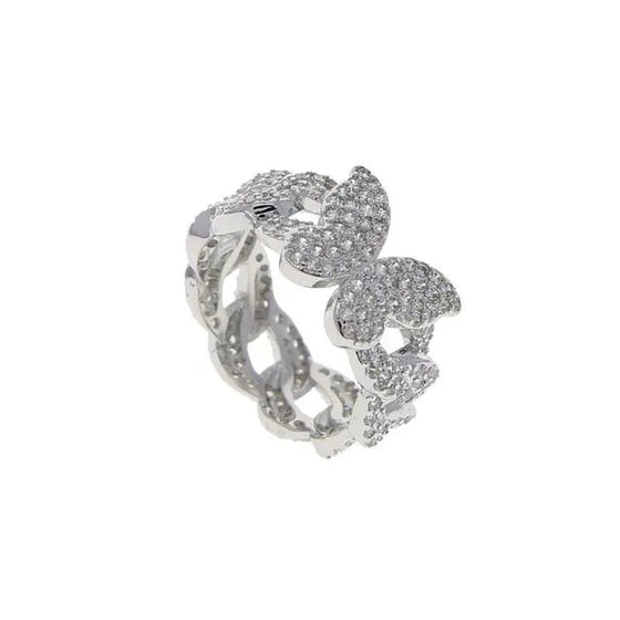 CUBAN LINK BUTTERFLY RING