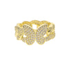 CUBAN LINK BUTTERFLY RING