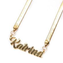  HERRINGBONE NAME NECKLACE