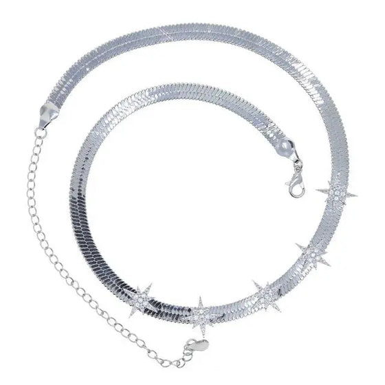 HERRINGBONE STARBURST NECKLACE