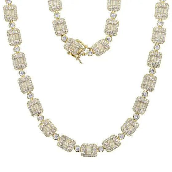 MINI BAGUETTE CLUSTER NECKLACE SHOP PRISCILLA LEE