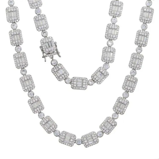 MINI BAGUETTE CLUSTER NECKLACE SHOP PRISCILLA LEE