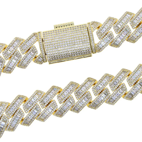 19MM BAGUETTE CUBAN LINK CHAIN