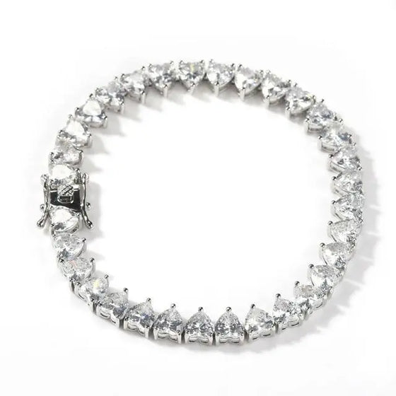 HEART TENNIS BRACELET SHOP PRISCILLA LEE